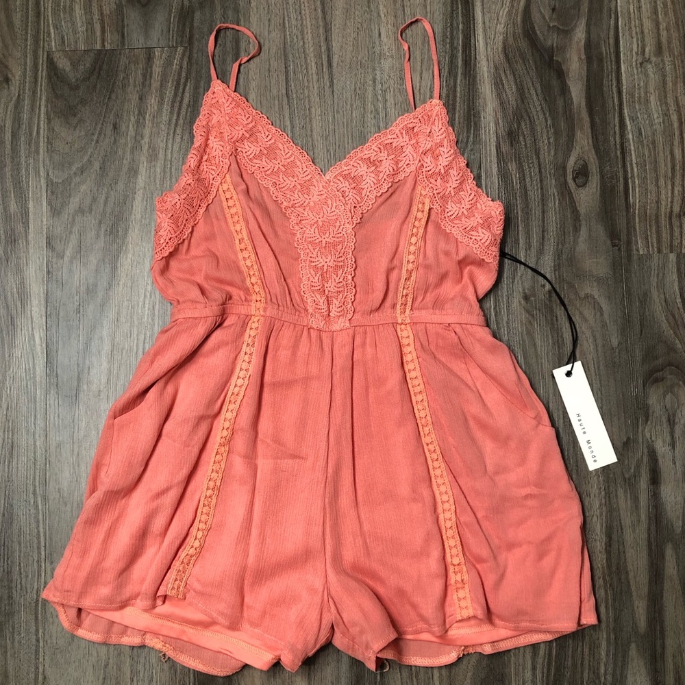 Peach Romper - New